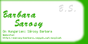 barbara sarosy business card