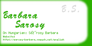 barbara sarosy business card